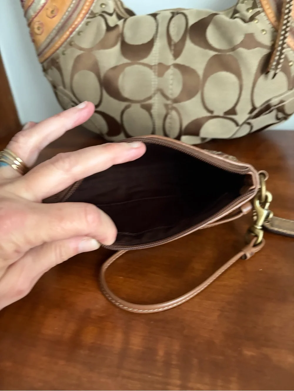 Coach Mia SoHo Signature Shoulder Bag & Wristlet *READ*